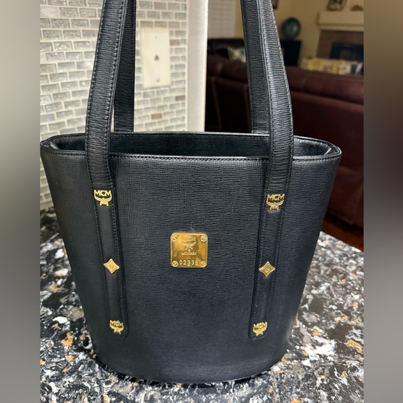 MCM Handbags - MCM Leather Bucket Tote - EUC
